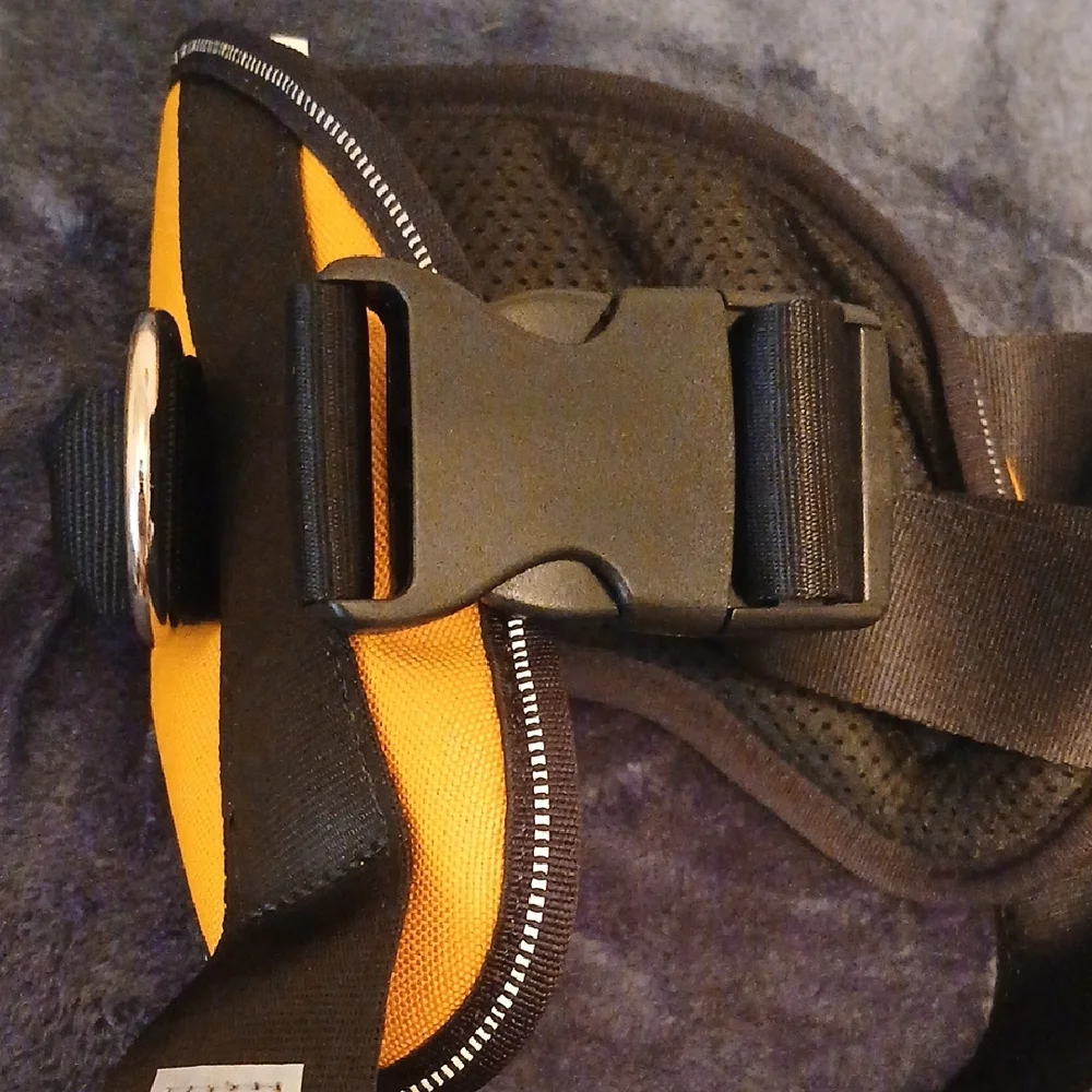 ShawnCo No-Pull Dog Harness Orange & Black Size Medium